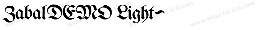ZabalDEMO Light字体转换